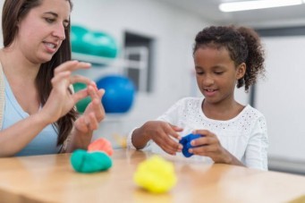 Child with playdough